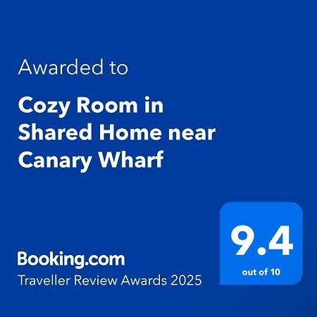 Cozy Room In Shared Home Near Canary Wharf London Eksteriør bilde